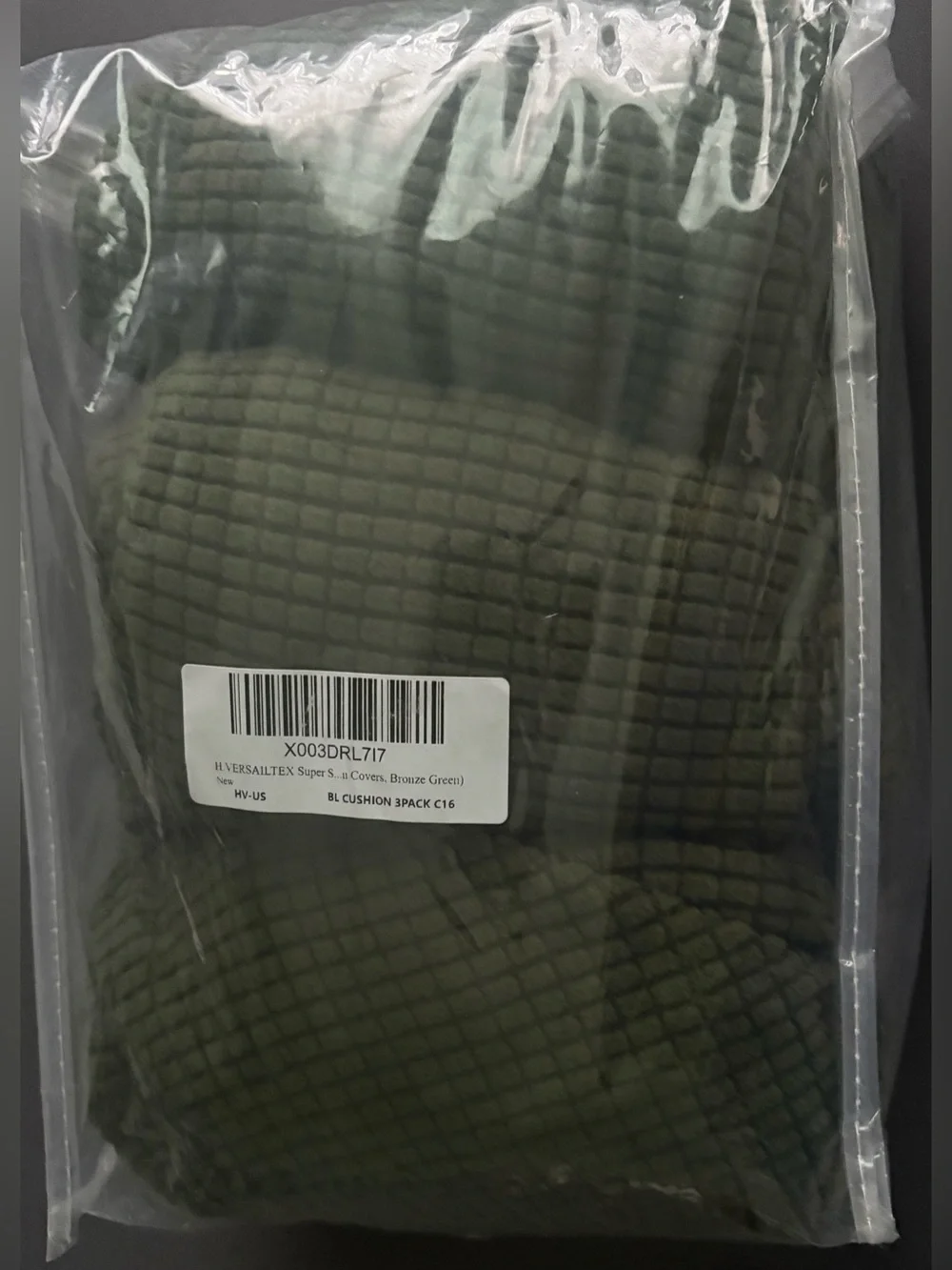 HVERSAILTEX Super Stretch Individual Seat Cushion Covers Sofa 3 pack